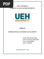 Final Exam - International Business Management