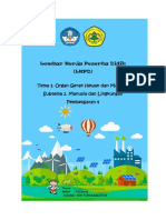 Lembar Kerja Peserta Didik (LKPD) Tema 1. Organ Gerak Hewan Dan Manusia Subtema 2. Manusia Dan Lingkungan Pembelajaran 4