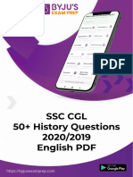 50 History Question Asked in SSC CGL 21