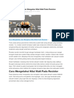 4. Cara Mengetahui dan Mengukur Nilai Watt Pada Resistor