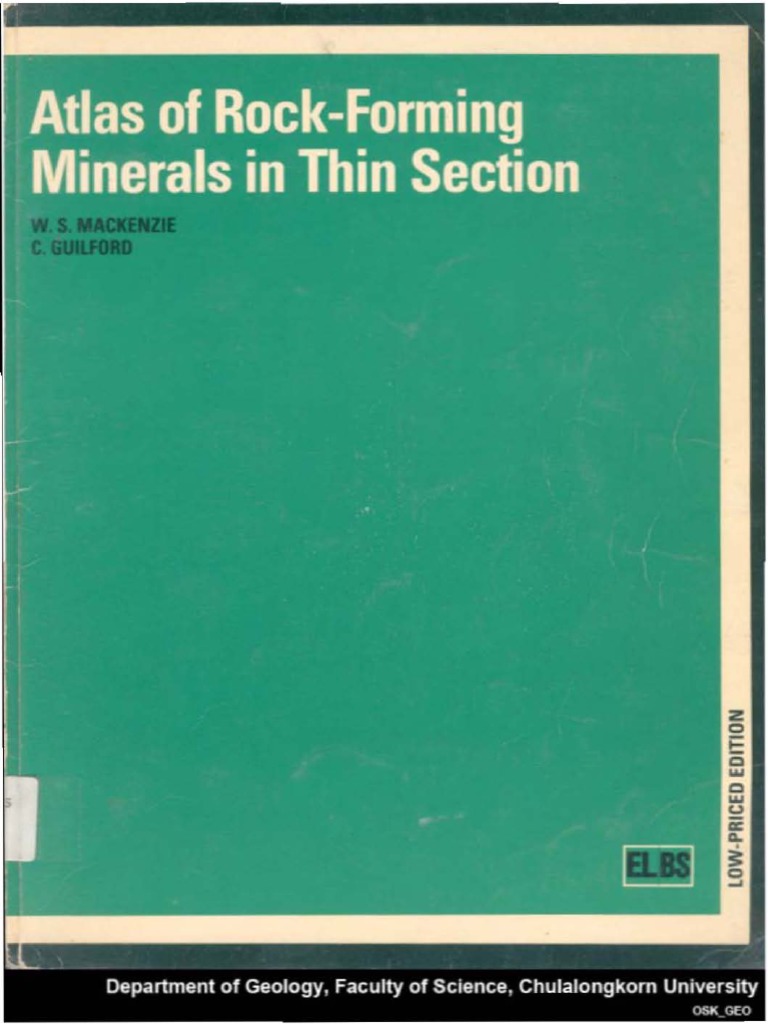 Atlas of RockForming Minerals in Thin Section PDF Natural