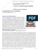 Landmark Rulings of The Courts in India On Combatting Human Trafficking - National Legal Research Desk