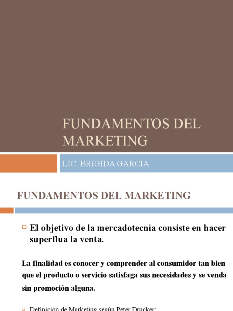 UNIDAD 1 Fundamentos Del Marketing | PDF | Marketing | Producto (Negocio)