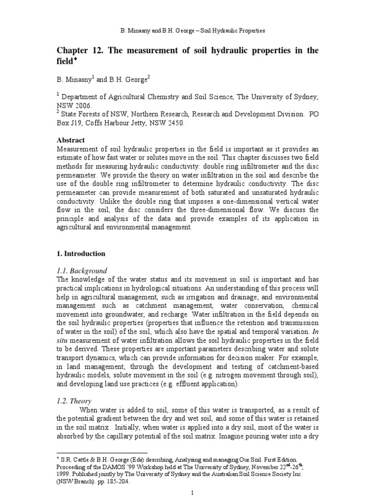 Measuring Soil Hydraulic Properties | PDF | Natural Materials | Soil