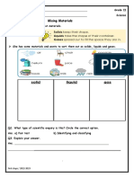 Material Worksheet