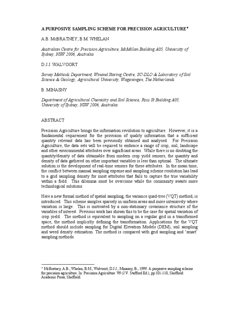 Variance Quad-Tree Method for Sampling | PDF | Sampling (Statistics ...