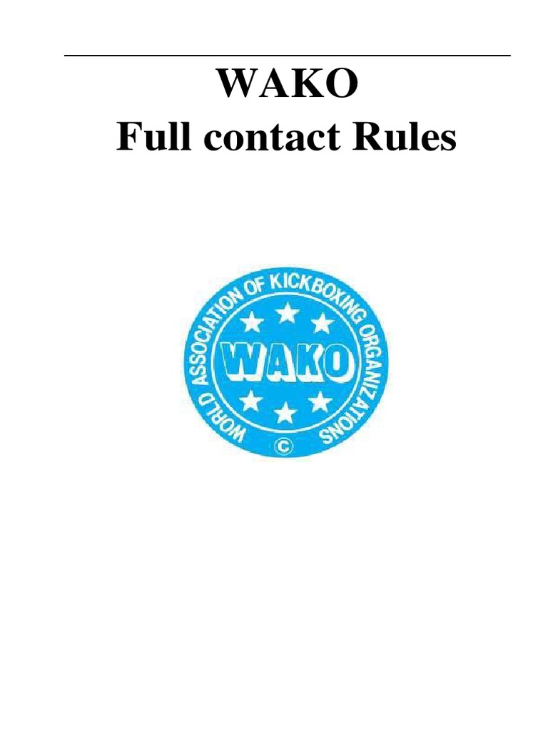 Chapter 8 Full Contact v18 PDF Referee Combat Sports
