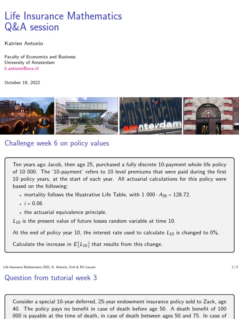 Life Insurance Calculations Overview | PDF | Life Insurance | Insurance