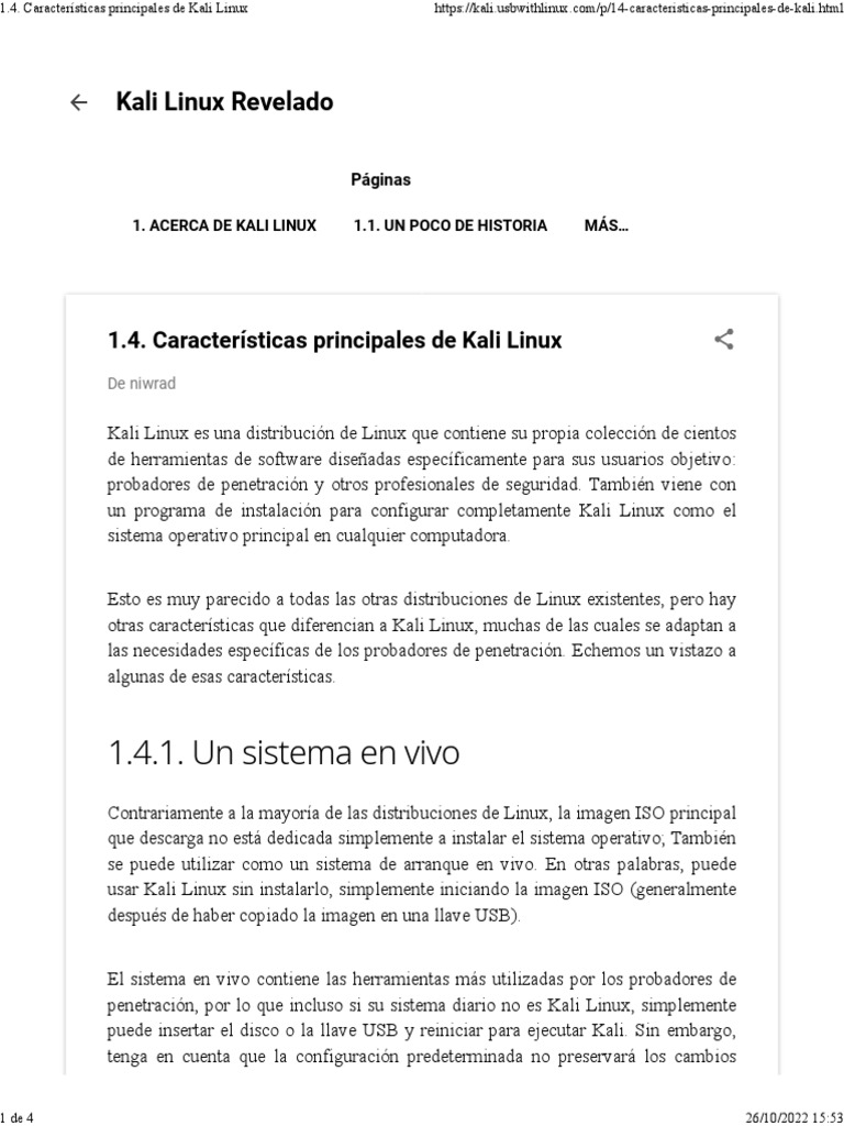 1.4. Características Principales de Kali Linux | Descargar gratis PDF ...