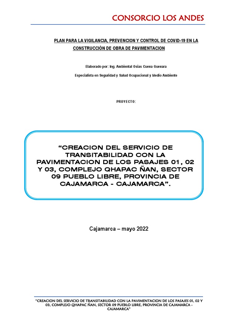 Plan Covid-19 Pistas y Veredas | PDF | Lavado de manos | Ciencias de la ...