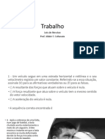 Física - Leis de Newton - Trabalho