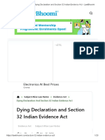 Dying Declaration and Section 32 Indian Evidence Act - LawBhoomi
