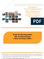 Presentation Projet de Déglobalisation Des Investissements - Volet Comptable