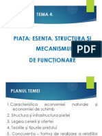 Tema 4. Piata - esența, structura și mecanismul de funcționare