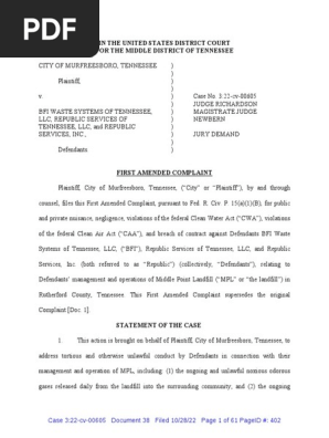 Middle Point Landfill- Amended Brief by City of Murfreesboro