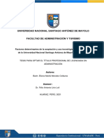 Factores Determinantes de La Aceptación y Uso Tecnológico de Los Directivos