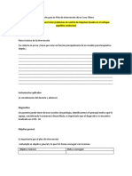 Protocolo para Un Plan de Intervención de Un Caso Clínico