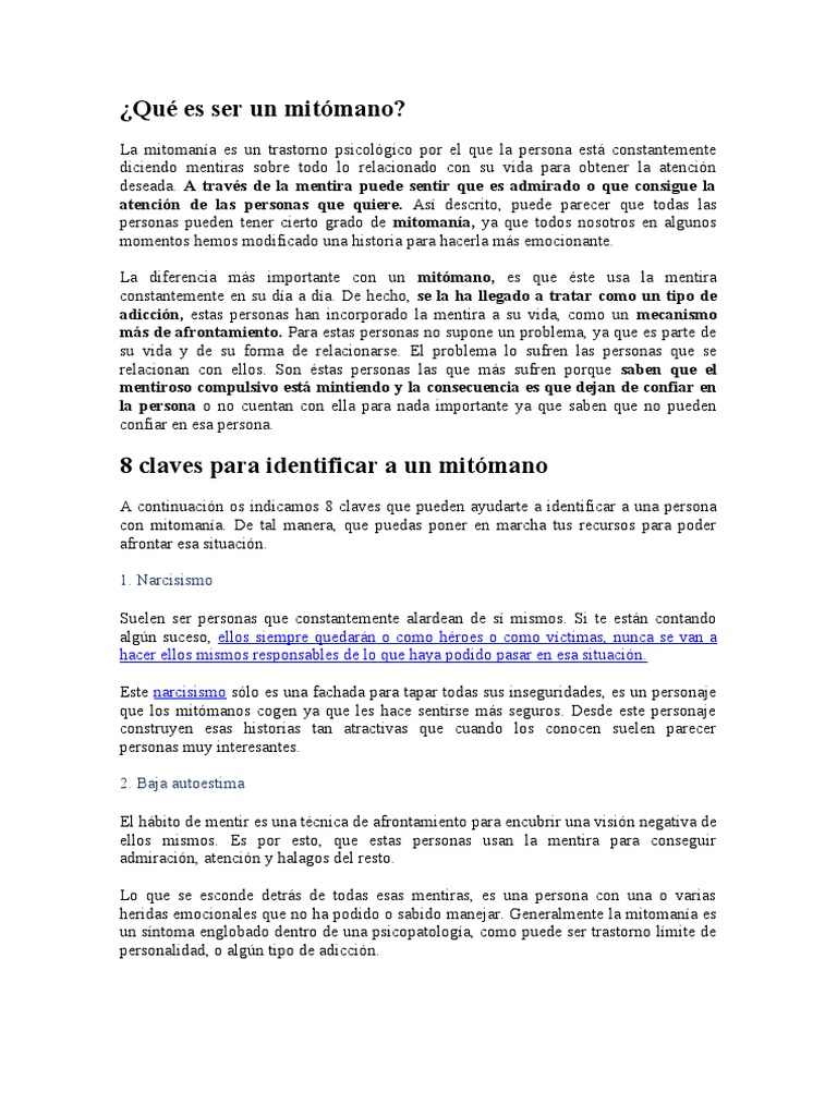 Qu es ser un mit mano pdf mentira narcisismo