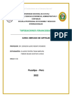 Operaciones Financieras - Mercado de Capitales