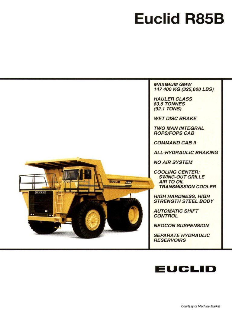 Euclid Off Highway Dump Trucks Spec 1a2eab | PDF