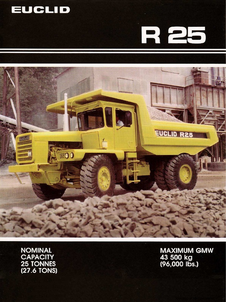 R25 Euclid Off Highway Dump Trucks Spec 69718b | PDF