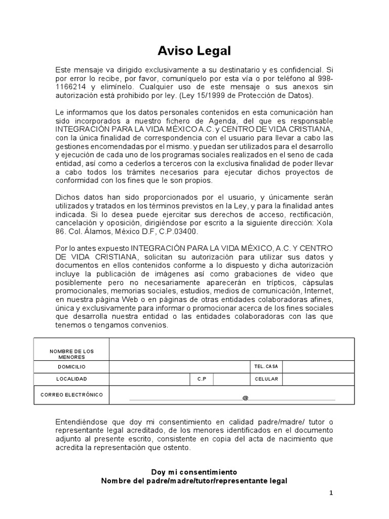 Aviso Legal