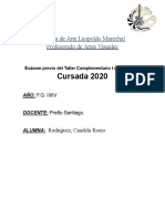 Cursada 2020: Escuela de Arte Leopoldo Marechal Profesorado de Artes Visuales