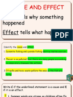 Cause and Effect - Sentences