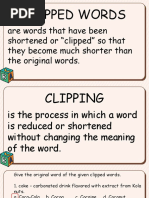 Types and Examples of Clipped Words | PDF