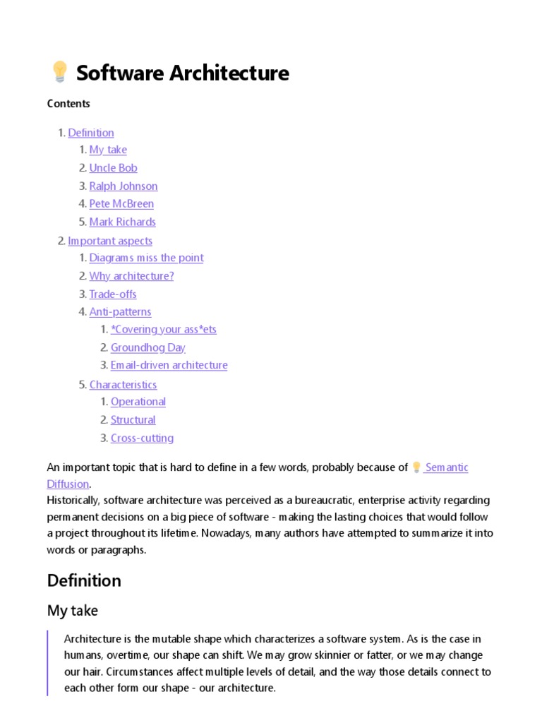 ? Software Architecture | PDF | System | Software Architecture