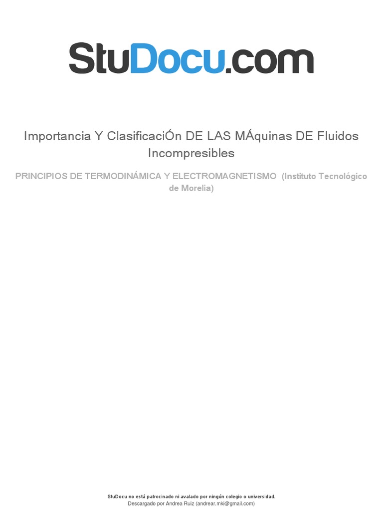 Importancia y Clasificacion de Las Maquinas de Fluidos PDF Bomba Turbina