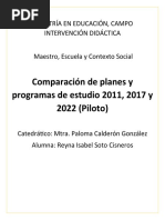 Nueva Escuela Mexicana: Cuadro Comparativo de Los Planes de Estudio ...