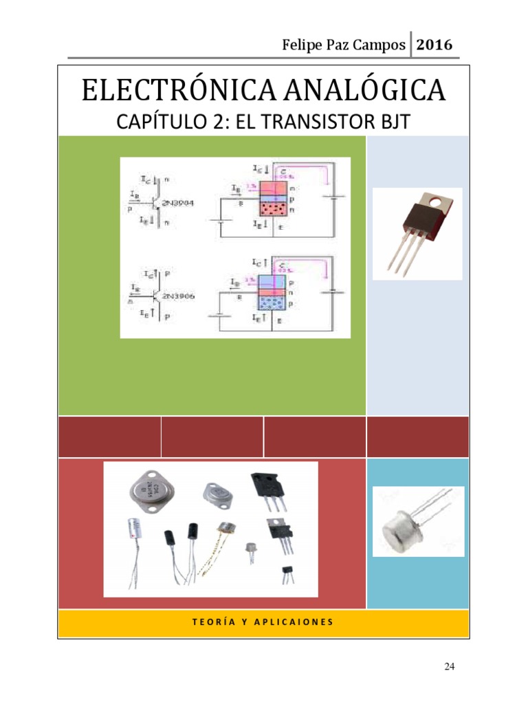 Capitulo 2 El Transistor BJT PDF Transistor de unión bipolar