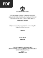 Download Analisis Risiko Kesehatan Pajanan Benzena Melalui Penentuan Level Trans Trans Muconic Acid Dalam Urin Pada Karyawan SPBU X Jakarta Utara 2010 by jzuliyawan7593 SN60421257 doc pdf