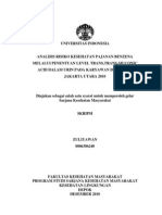 Analisis Risiko Kesehatan Pajanan Benzena Melalui Penentuan Level Trans Trans Muconic Acid Dalam Urin Pada Karyawan SPBU X Jakarta Utara 2010