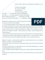 Exercícios de coesão sequencial