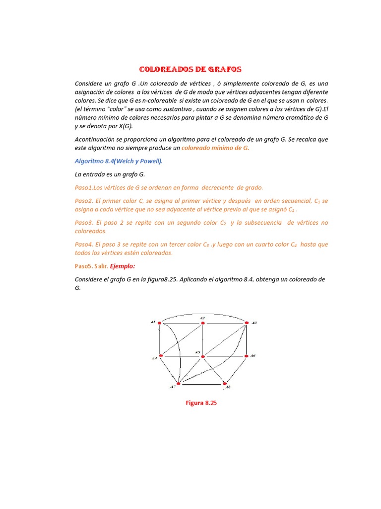 Coloreado de Grafos y Algoritmos | PDF | Matriz (Matemáticas) | Teoría ...