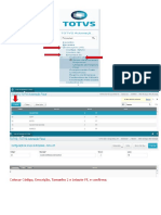 Configurar código e leiaute no TAF