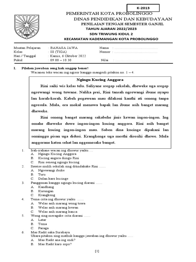 Mendalami Keindahan Macapat Pocung: Panduan Lengkap Soal Bahasa Jawa Kelas 3