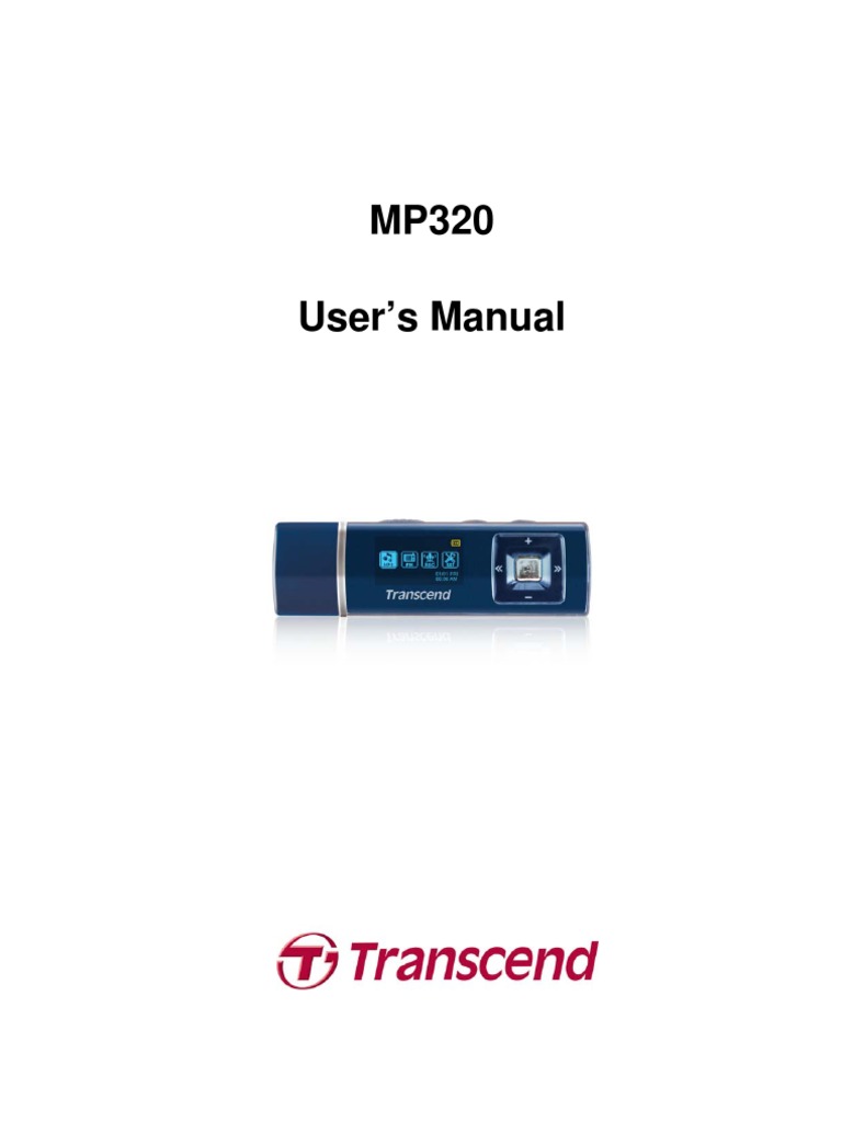 Transcend-MP3 User Manual | PDF | Usb Flash Drive | Installation ...