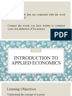 Lesson 1.1 Introduction To Applied Economics