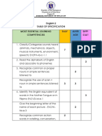 ENGLISH - Grade-2 - DIVISION QUARTERLY UNIFIED TEST (First Quarter)