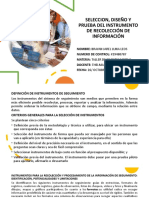 Seleccion, Diseño y Prueba Del Instrumento de Recolección de Información