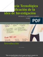 Vigilancia Tecnológica e Identificación de La Idea de Investigación