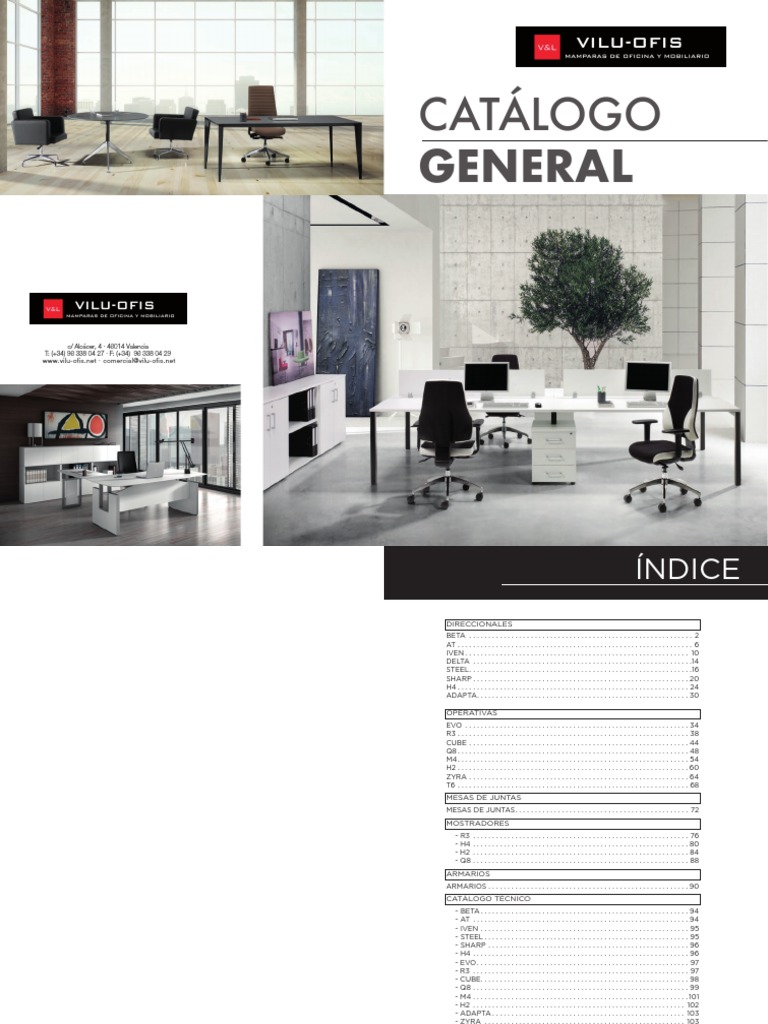 Catálogo de Mobiliario de Oficina | PDF | Aluminio | Materiales