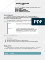 Design Criteria and Constraints