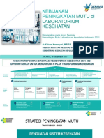 Kebijakan Mutu Di Laboratorium-dr Kalsum Komaryani, MPPM-Direktur Mutu Dan Akreditasi Pelayanan Kesehatan,Kemkes PDF