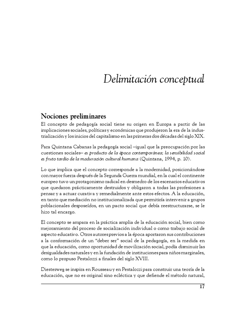 Delimitación Conceptual: Nociones Preliminares | PDF | Pedagogía ...