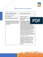 Formato 1. Selección Del Tema de Investigación