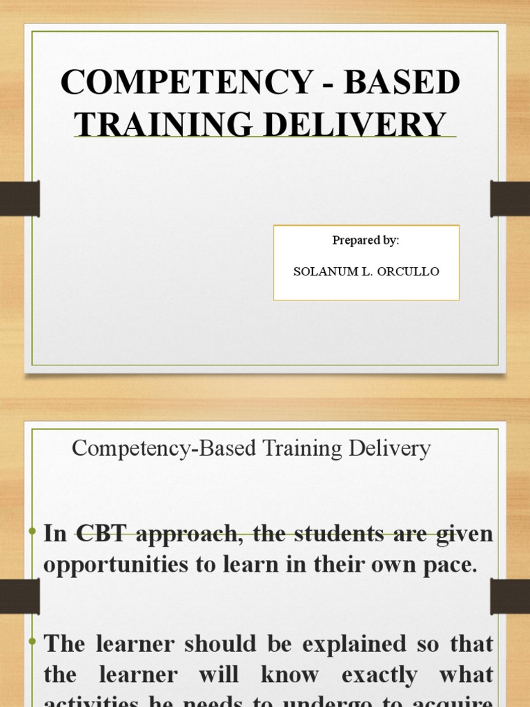 Competency-Based Training | PDF | Educational Technology | Learning